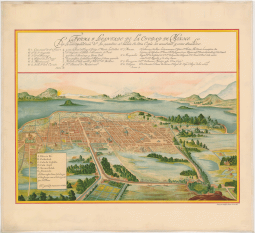 plano de la ciudad de guadalajara méxico como se hallaba en el año de 1800